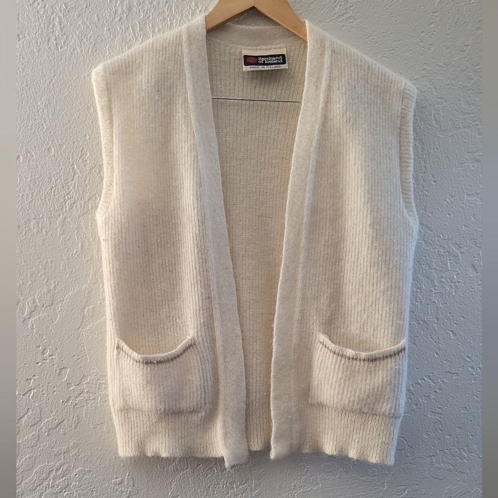 Samband Of Iceland Vintage Wool Sweater Vest Size XL